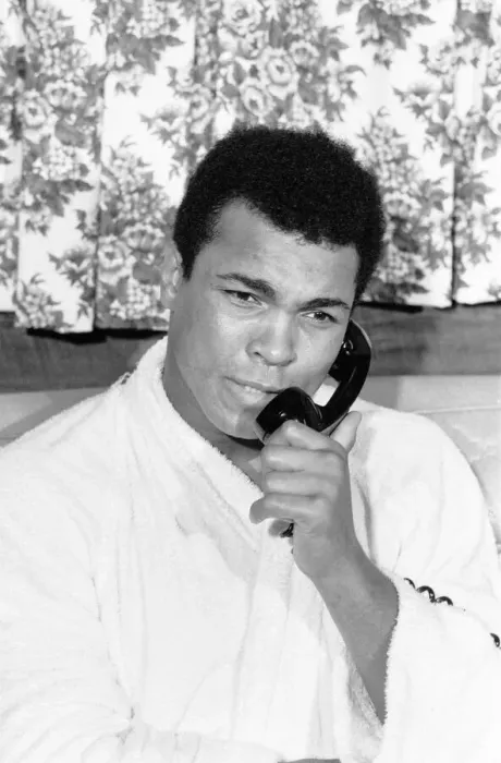 Framed Print : Muhammad Ali relaxing in Deer Lake Pennsylvania January 1974