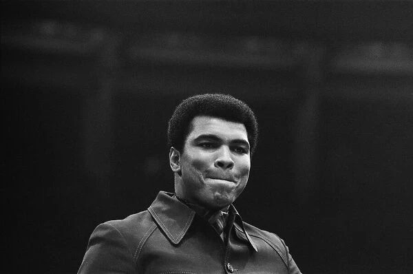 Muhammad Ali seen here at the Royal Albert Hall for the Joe Bugner vs Albert Lovell fight