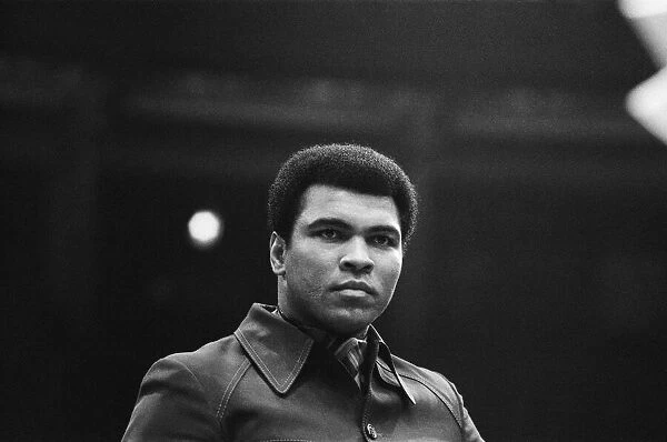Muhammad Ali seen here at the Royal Albert Hall for the Joe Bugner vs Albert Lovell fight