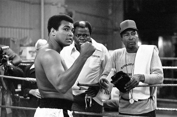 Muhammad Ali takes a break from training ahead of this third fight with Ken Norton with