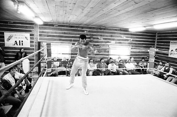 Muhammad Ali training at his camp in Deer Lake Pennsylvania January 1974