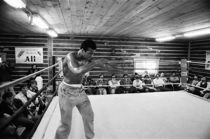 Framed Print : Muhammad Ali training at his camp in Deer Lake Pennsylvania. 23rd January 1974 Framed Print : Muhammad Ali training at his camp in Deer Lake Pennsylvania. 23rd January 1974