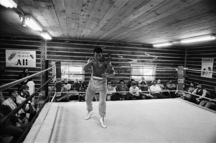 Framed Print : Muhammad Ali training at his camp in Deer Lake Pennsylvania. 23rd January 1974 Framed Print : Muhammad Ali training at his camp in Deer Lake Pennsylvania. 23rd January 1974