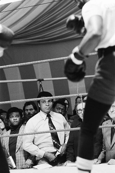 Muhammad Ali at the training camp of World Welterweight John H