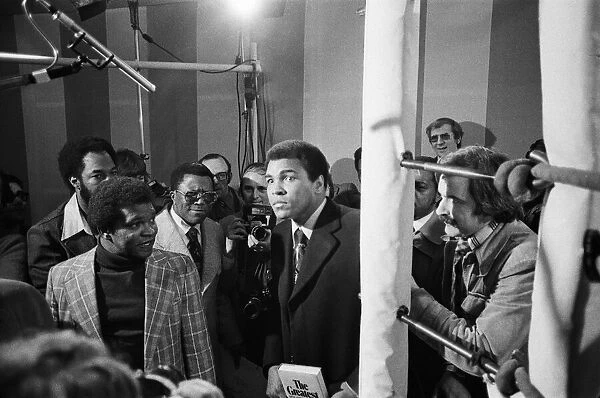 Muhammad Ali at the training camp of World Welterweight John H