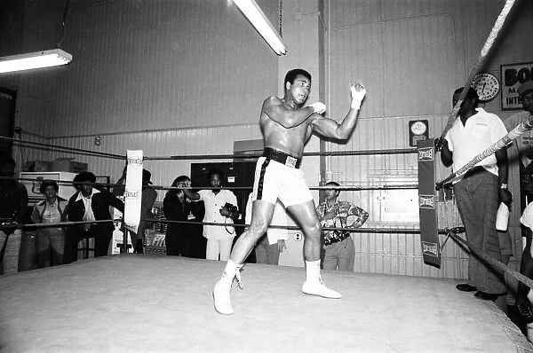 Muhammad Ali training a Gleasons Gym for his World Heavyweight Title Showdown with