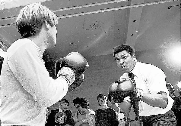 Muhammad Ali during his visit to Newcastle during July 1977