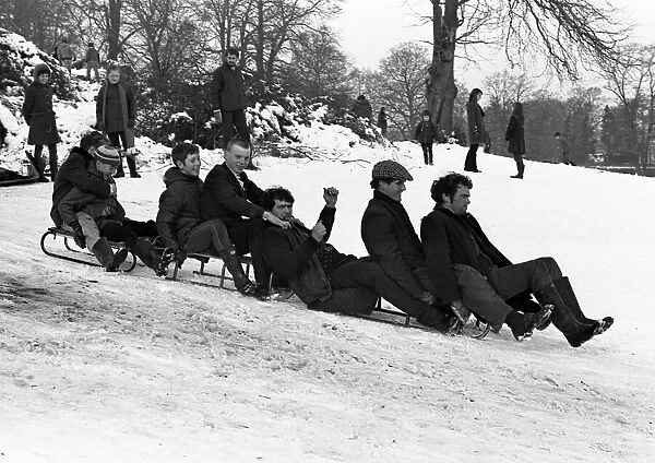 The 'multisledge'was among the unusual modes of travel that appeared
