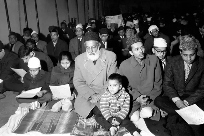Framed Print : On a murky foggy December day between five to seven thousand Muslims of many