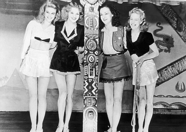 The Murray Theatre Girls seen here performing at the Belle Vue fairground in Manchester