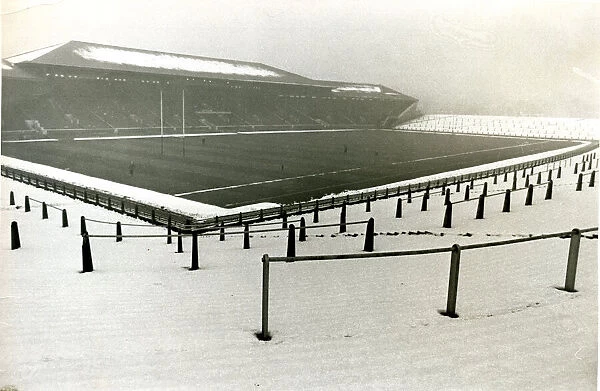 Murrayfield Stadium 1970 A lot of snow about but not on the pitch This is how