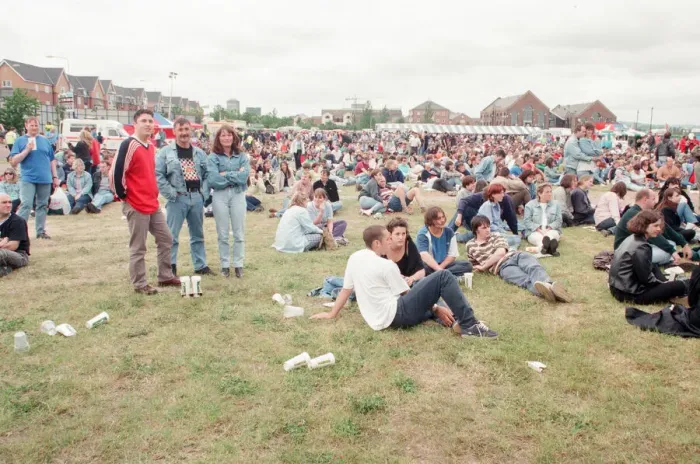 Framed Print : Music in the Bay 1997, Atlantic Wharf, Cardiff, Wales, Saturday 14th June 1997