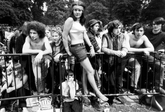 Framed Print : Music fan Jennie Wilson wearing a cool outfit in Hyde Park for the The Rolling Stones Framed Print : Music fan Jennie Wilson wearing a cool outfit in Hyde Park for the The Rolling Stones
