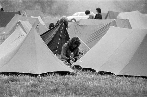 Music fans in town for Reading Music Festival, August 1982