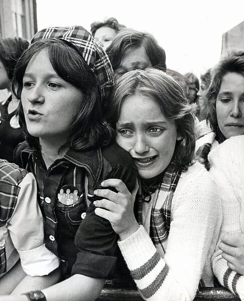 Music - Pop - Bay City Rollers - Tearful Bay City Roller fans pictured outside