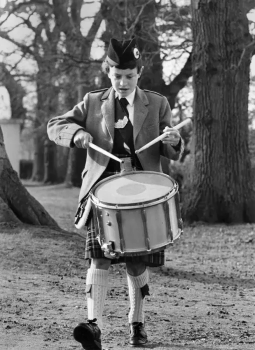 Framed Print : Musical Instruments: Alan Neill - Try drumming champion. February 1985 P005186 Framed Print : Musical Instruments: Alan Neill - Try drumming champion. February 1985 P005186