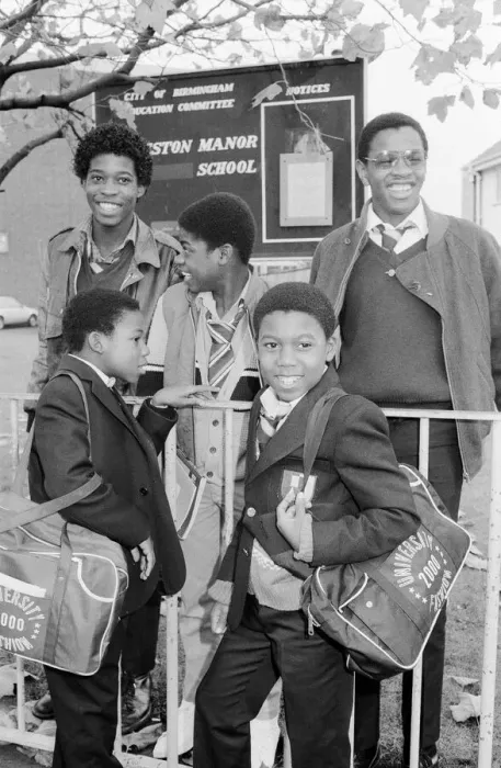 Framed Print : Musical Youth, British Jamaican pop / reggae group, return to school Framed Print : Musical Youth, British Jamaican pop / reggae group, return to school