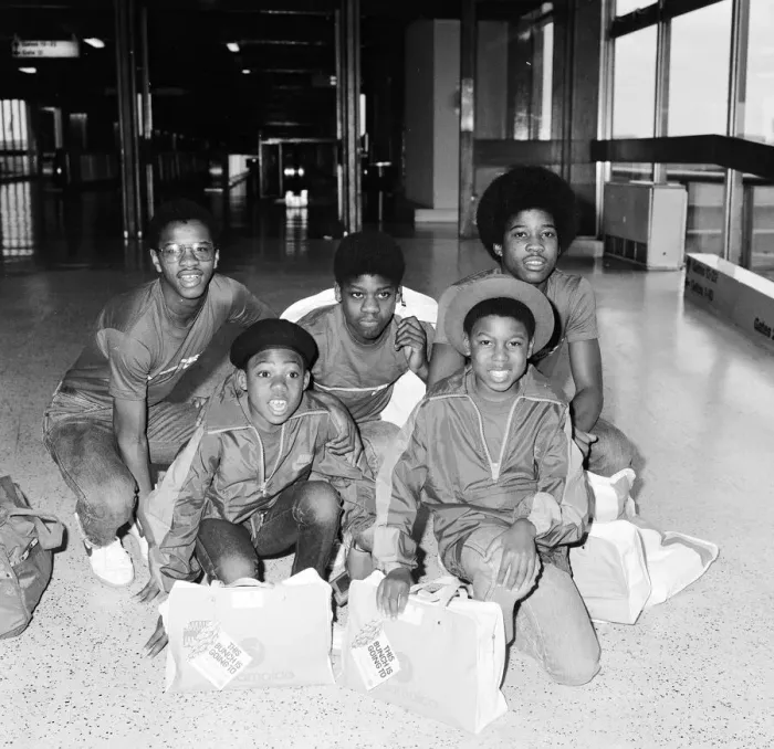 Framed Print : Musical Youth, British Jamaican pop  /  reggae group, who are flying out to Jamaica to film