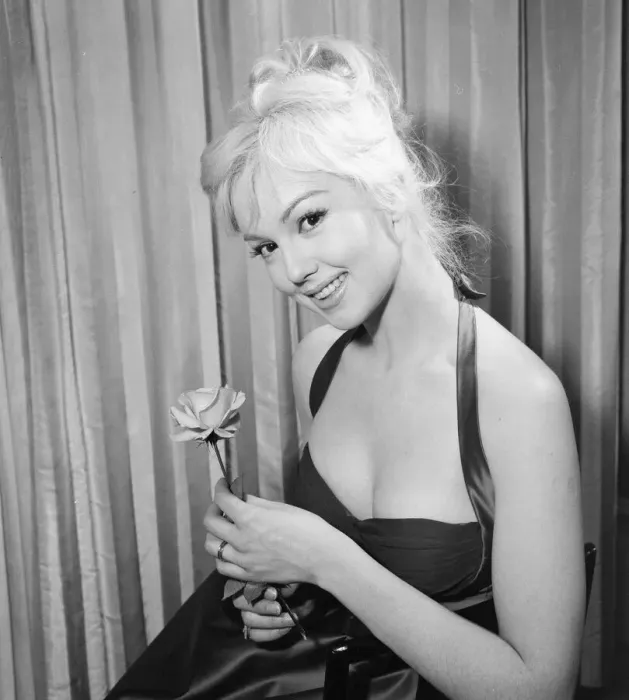 Framed Print : Mylene Demongeot, french actress, pictured in her suite at The Savoy Hotel, London Framed Print : Mylene Demongeot, french actress, pictured in her suite at The Savoy Hotel, London