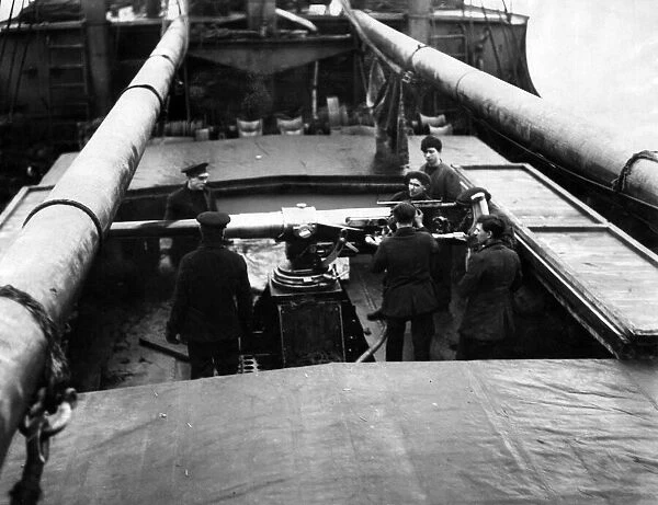 The mystery ship, HMS Suffolk Coast. The hatches opened
