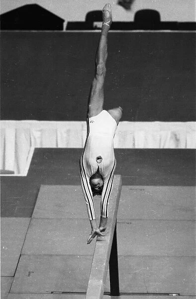 Nadia Comaneci russian gymnast seen here competing in the 1976 Olympic games in Monteral