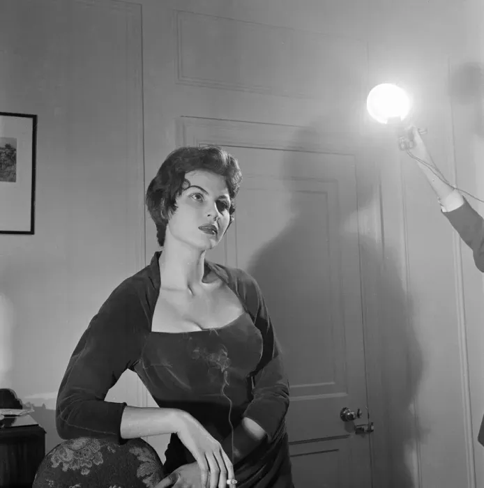 Framed Print : Nadja Regin, Serbian actress in the UK for the first time