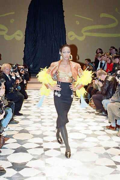 Naomi Campbell, London Fashion Week 1989, 10th March 1989