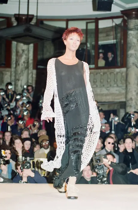 Framed Print : Naomi Campbell, models John Rocha at London Fashion Week 1993, 5th March 1993 Framed Print : Naomi Campbell, models John Rocha at London Fashion Week 1993, 5th March 1993