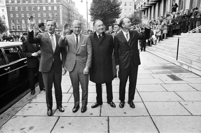 Framed Print : NASA Apollo XI Astronauts visit London October 1969 22 hour flying visit for american Framed Print : NASA Apollo XI Astronauts visit London October 1969 22 hour flying visit for american