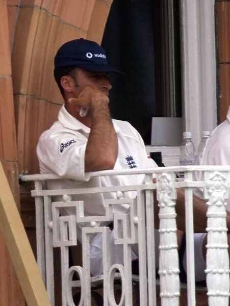 Nasser Hussain July 1999 Hussain watches from players balcony in the 2nd Test match