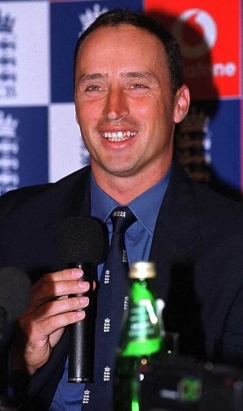 Nasser Hussain the new England cricket captain June 1999 during a Press Conference