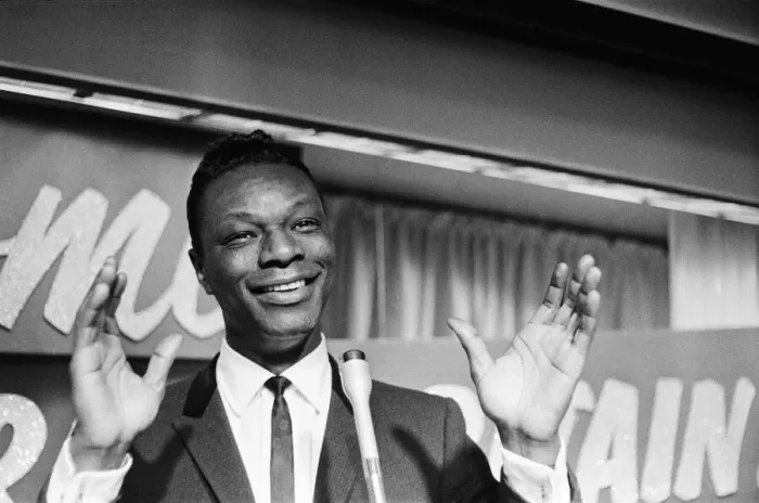 Framed Print : Nat King Cole, American singer, and pianist performing in London Framed Print : Nat King Cole, American singer, and pianist performing in London