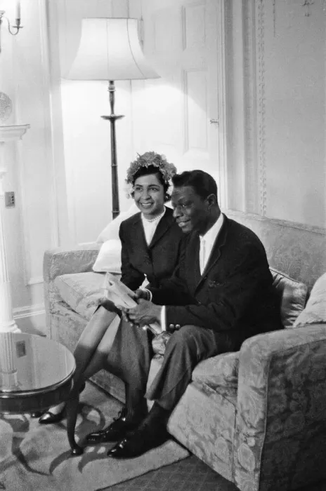Framed Print : Nat King Cole, American singer, and pianist performing in London
