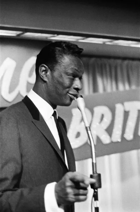Framed Print : Nat King Cole, American singer, and pianist performing in London
