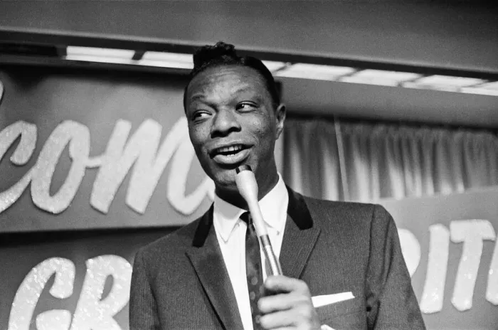 Framed Print : Nat King Cole, American singer, and pianist performing in London