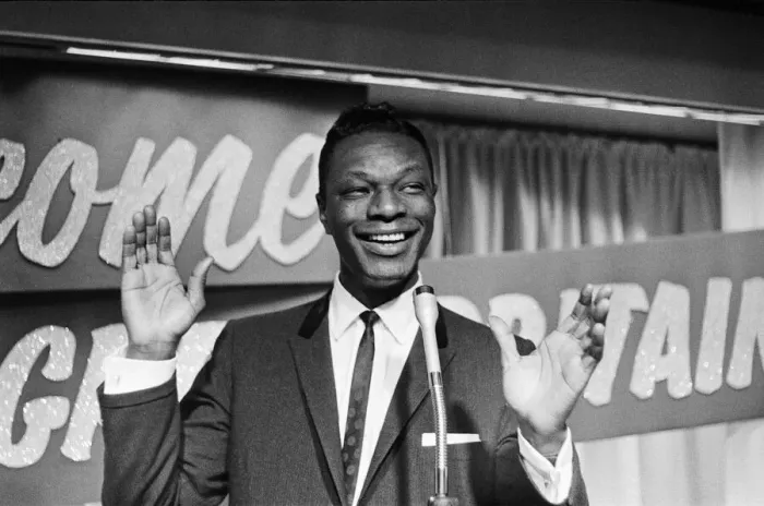 Framed Print : Nat King Cole, American singer, and pianist performing in London Framed Print : Nat King Cole, American singer, and pianist performing in London