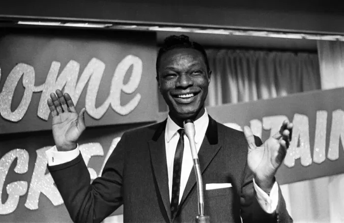 Framed Print : Nat King Cole, American singer, and pianist performing in London Framed Print : Nat King Cole, American singer, and pianist performing in London