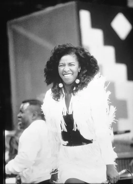 Framed Print : Natalie Cole singer daughter of the late Nat King Cole on stage during one of her Framed Print : Natalie Cole singer daughter of the late Nat King Cole on stage during one of her