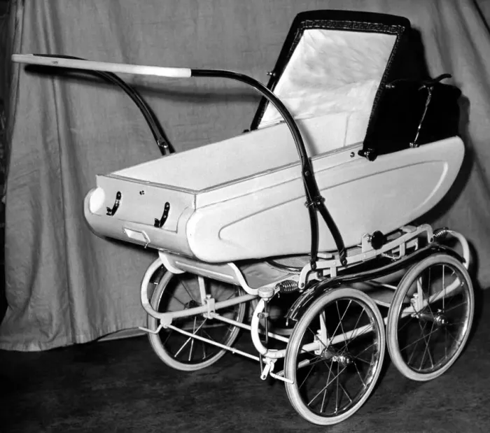 Framed Print : It is National Baby Week and this is the kind of pram any self respecting mother would Framed Print : It is National Baby Week and this is the kind of pram any self respecting mother would