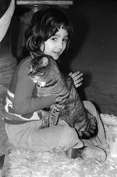 The National Cat Club Championship Show 1978 Five year old Katherine Geary with