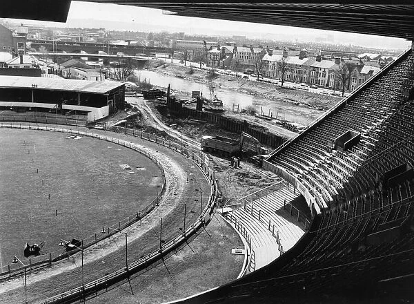 National Stadium, Cardiff Arms Park, Cardiff, work in progress. Dated 16th April 1977