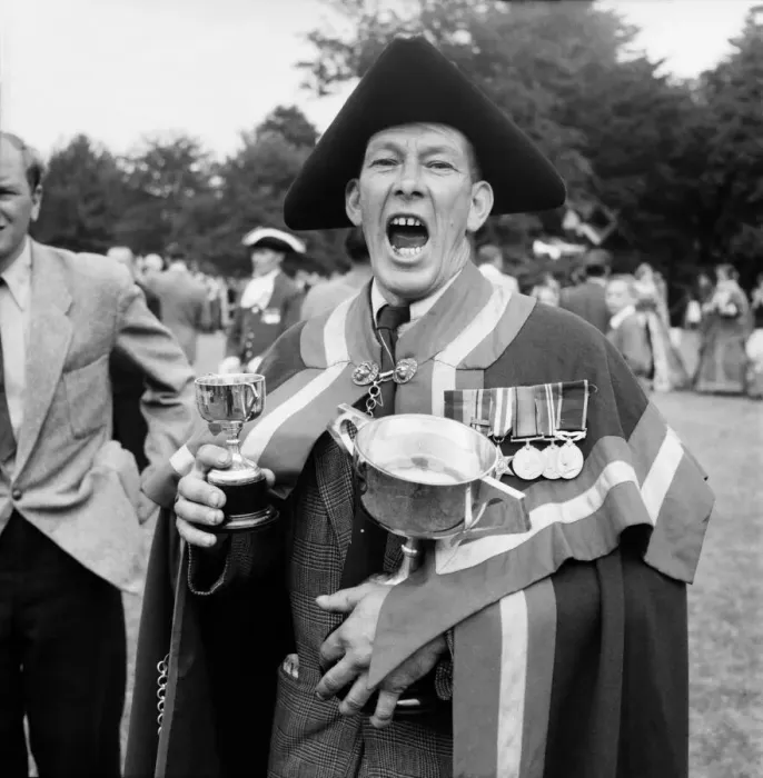 Framed Print : National Town Criers Championship, Hastings. Ben Johnson. July 1952 C3582 Framed Print : National Town Criers Championship, Hastings. Ben Johnson. July 1952 C3582