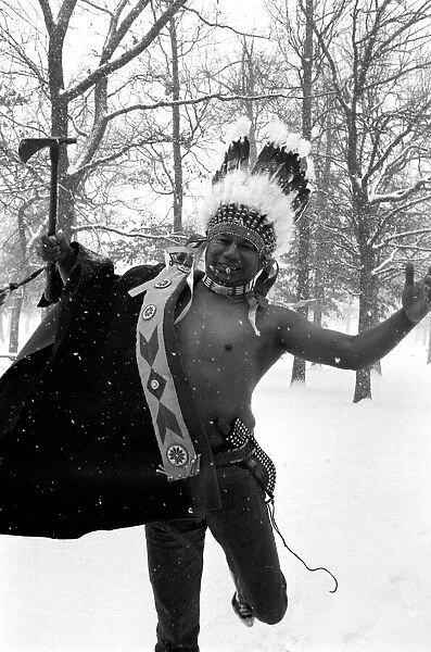 Native American Echohawk, seen here in a snowy Hyde Park