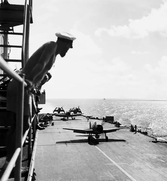 Framed Print : US Navy Hellcats fly off on a mission Framed Print : US Navy Hellcats fly off on a mission