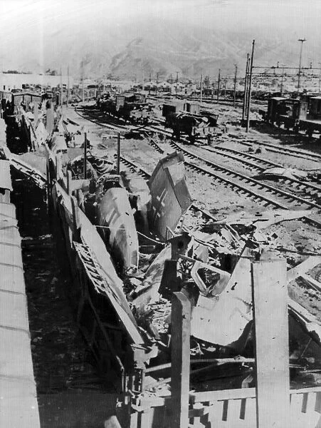Nazi planes wrecked at Naples. Italy, circa October 1943