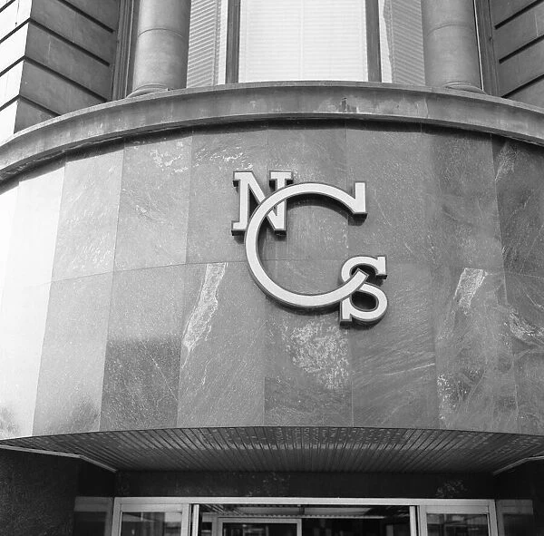 NCS Nottingham Co-Operative Society sign above the main doors to the Nottingham Co-Op