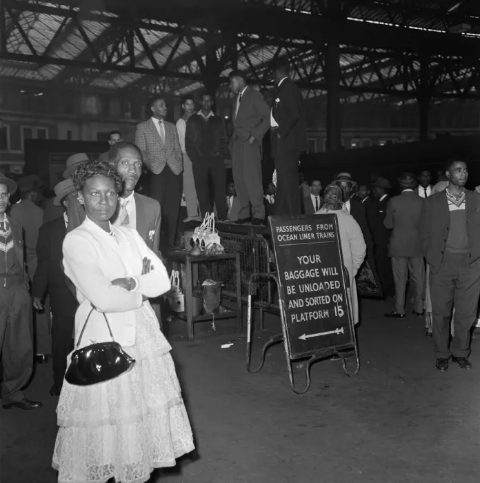 Framed Print : Nearly 1000 West Indian immigrants arrive in three boats trains at Waterloo Station