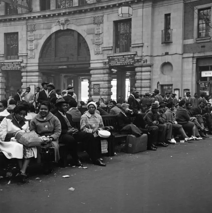 Framed Print : Nearly 1000 West Indian immigrants arrive in three boats trains at Waterloo Station