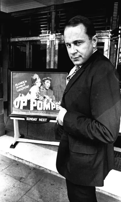 Framed Print : Ned Sherrin, a film and TV producer, who flew into Newcastle on June 16, 1971 Framed Print : Ned Sherrin, a film and TV producer, who flew into Newcastle on June 16, 1971