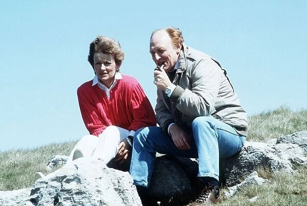 Neil Kinnock Ex Labour Party leader and his wife Glenys in Wales a part of the Labour